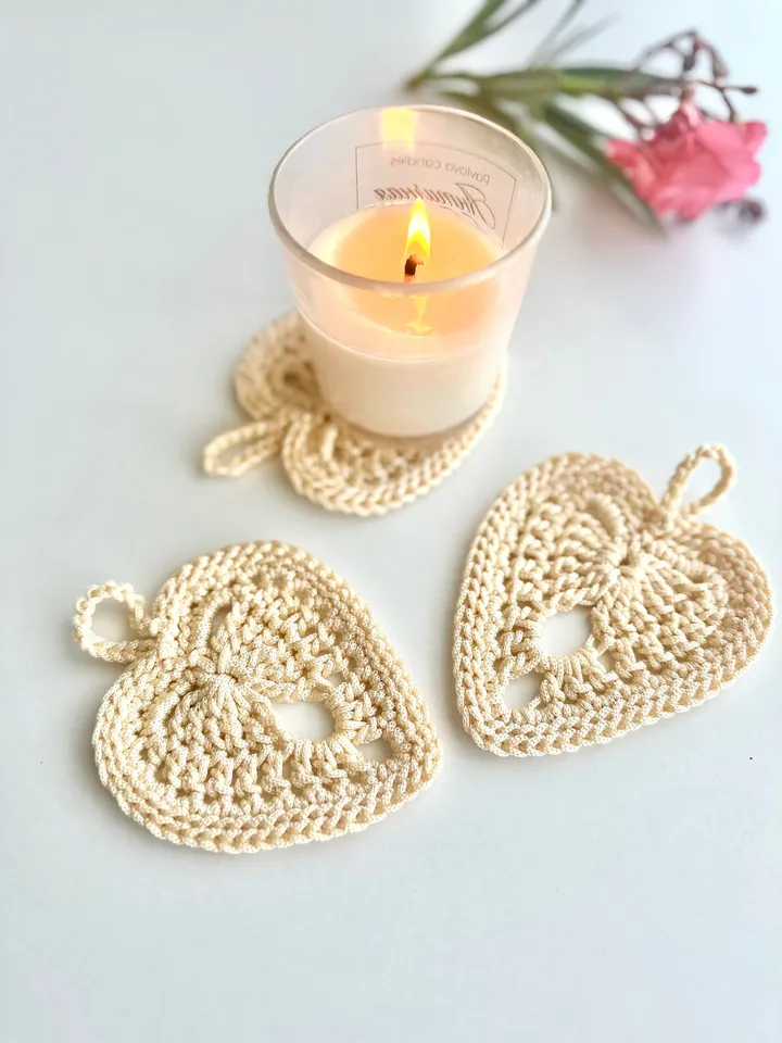 CROCHET Leaf Coaster Pattern Instant Download PDF Tutorial and Video | Easy crochet | Summer home decor | kitchen decor Gift idea