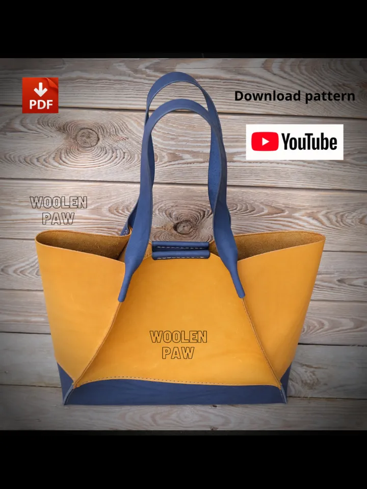 Leather pattern Tote bag + video tutorial. BG4