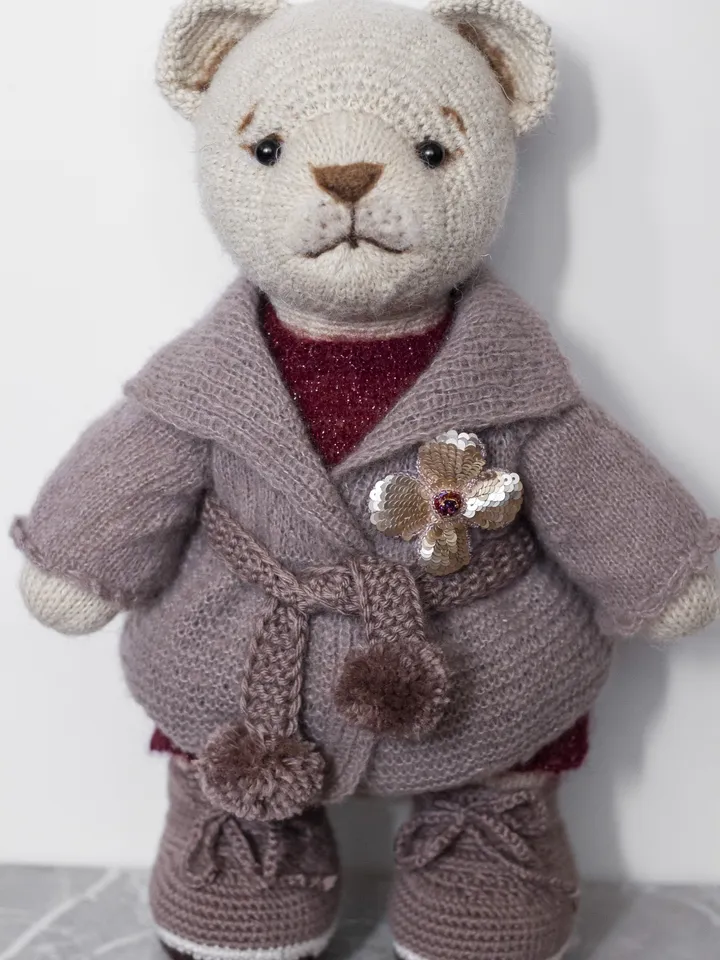 Amigurumi Lion, Doll clothes, Crochet animal lion, Handmade stuffed toy, Mohair toy, Wool babys toy, Organic toy