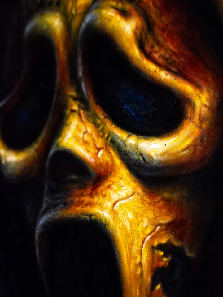 Original oil painting Scream Ghostface