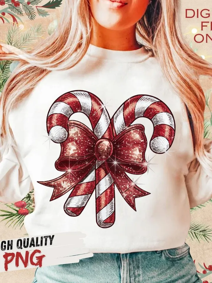 Candy Cane png Christmas png Glitter Christmas png Coquette Holiday png Merry Christmas png Retro Christmas png Merry xmas png Disco png