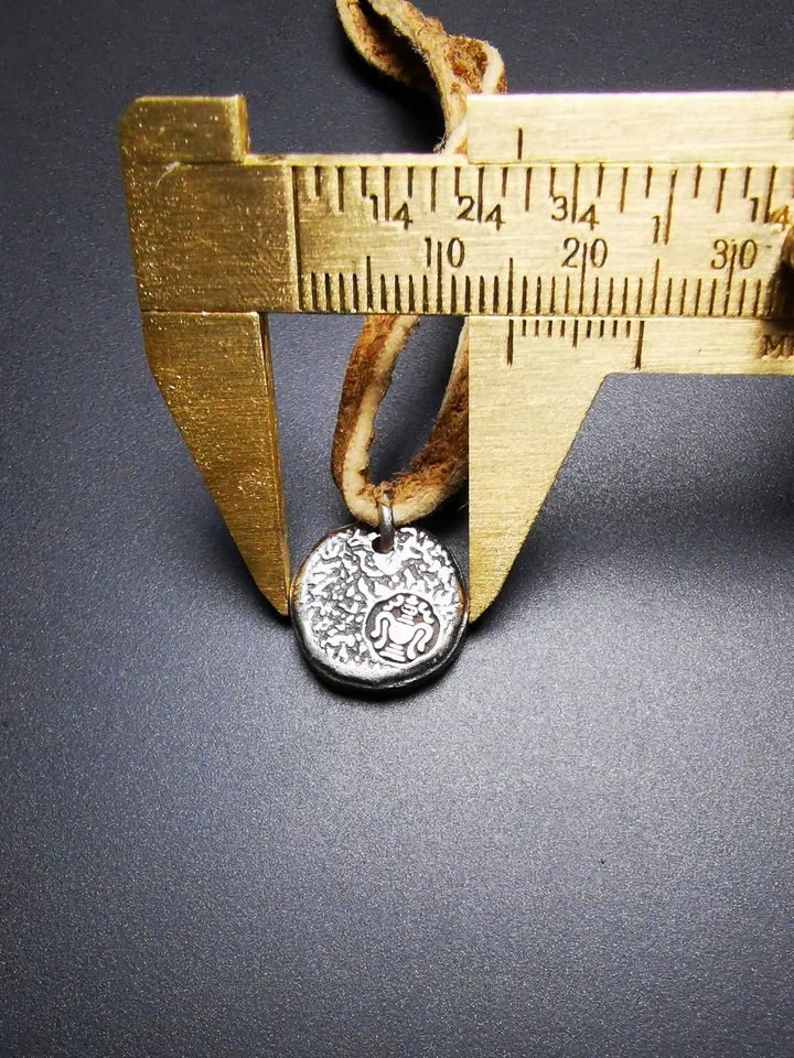 Gandhanra Handmade Tibetan Buddhist Amulet,Elephant Protective Pendant,Buddhist Amulet,Made of Sterling Silver, Gilt