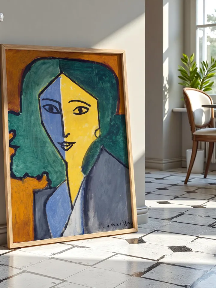 Henri Matisse Lydia Portrait Abstract Fauvist Woman Art Print, Vibrant Modern Home Decor, Classic Portrait Painting Digital Download HMS7