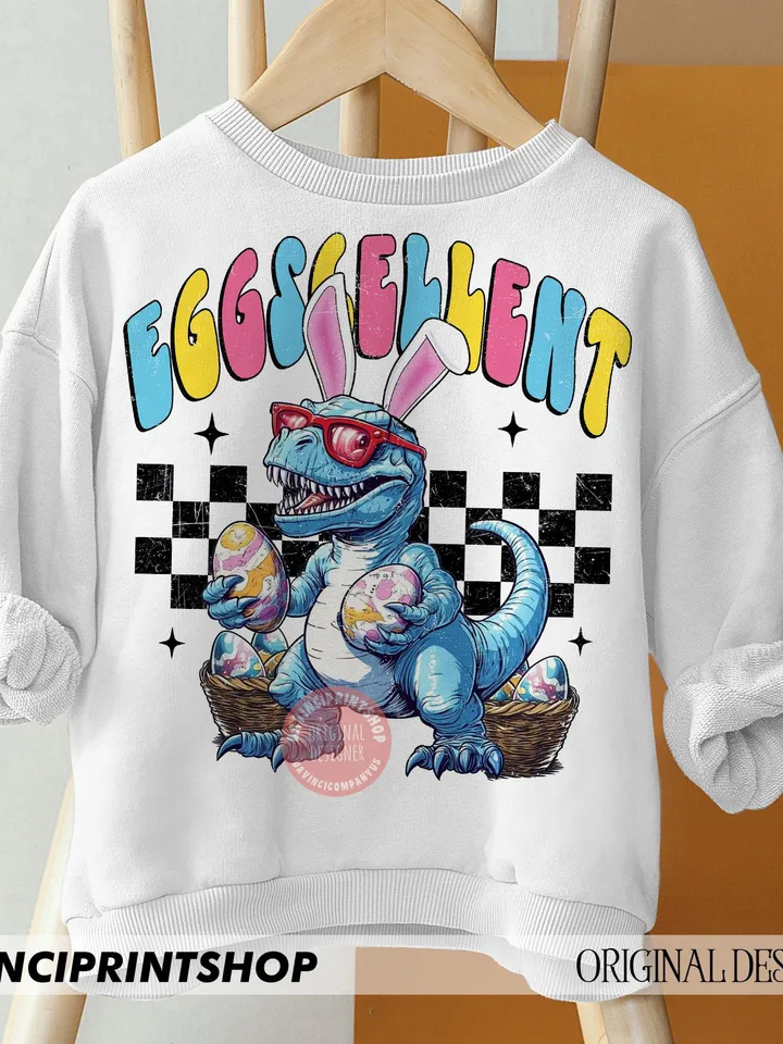 Easter Dinosaur Bunny T rex Boys Girls Kids Eggs Cellent Png, Happy Easter png, Dinosaur Easter Eggs png, Easter Bunny png, Easter Eggs png