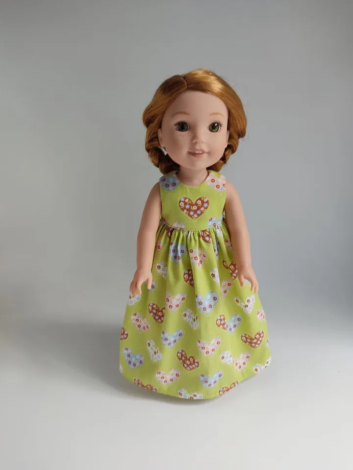 Ruby Red Fashion Friends and Wellie Wishers dress pattern.