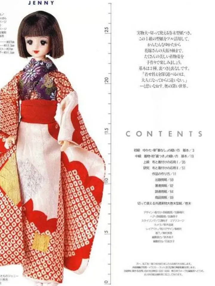Clothes for Fashionable Dolls Japanese Magazine Sewing Pattern Wardrobe Clothes for Dolls Digital Download PDF