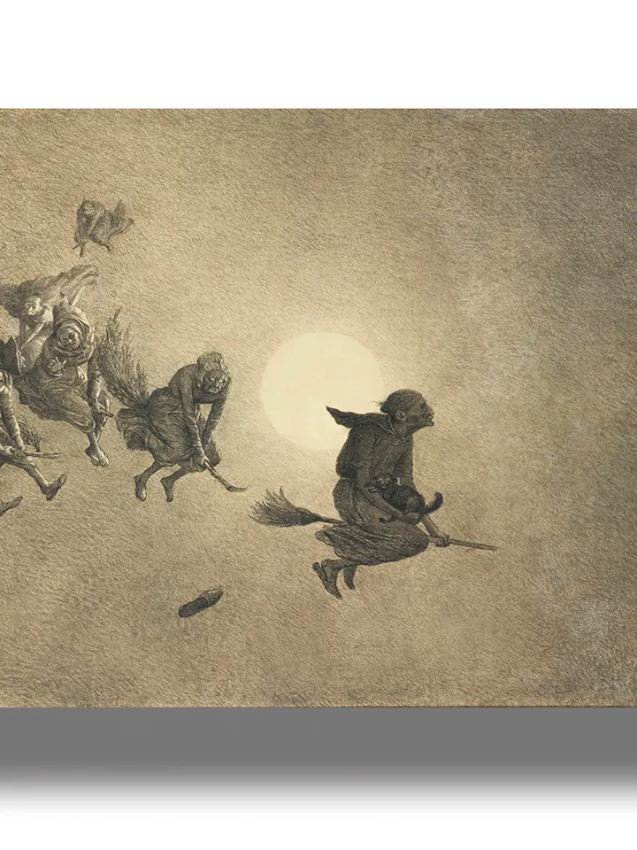 The Witche's Ride. Witches are flying to the sabbath.