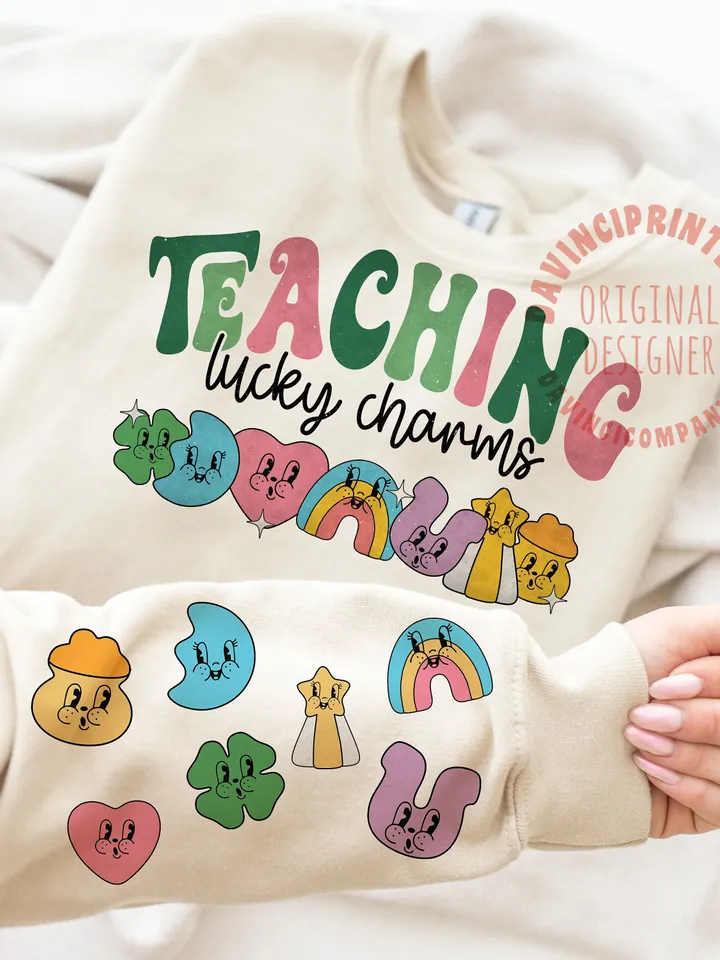 Teaching Lucky Charms png, Teacher St.Patrick's png, St.Patrick's Day png, Lucky png, Teacher png, Teacher Sublimation, Lucky Charms, png