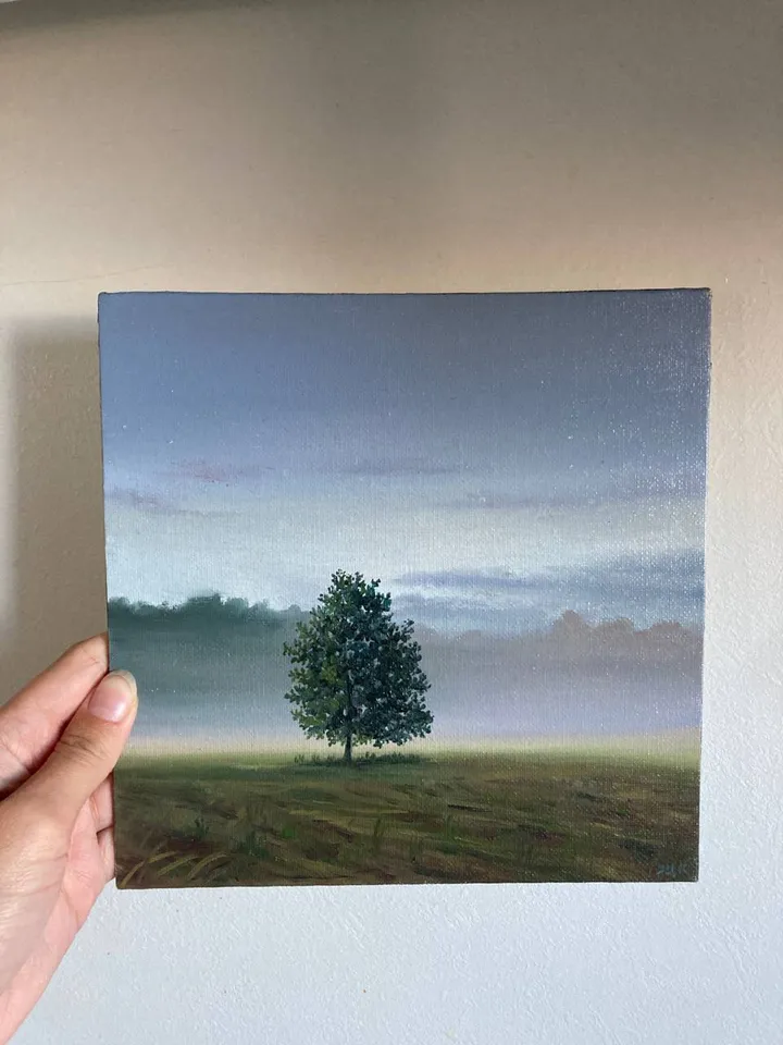 Tree Oil Painting Landscape Painting Original Small Artwork 8 by Art Moody Painting