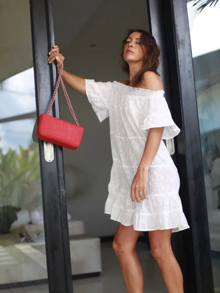 Genuine python Skin Red Classy Women Bag | Chain Crossbody | Red Leather Women Bag | Classy Elegant Summer Bag Handmade | Exotic Lethaer