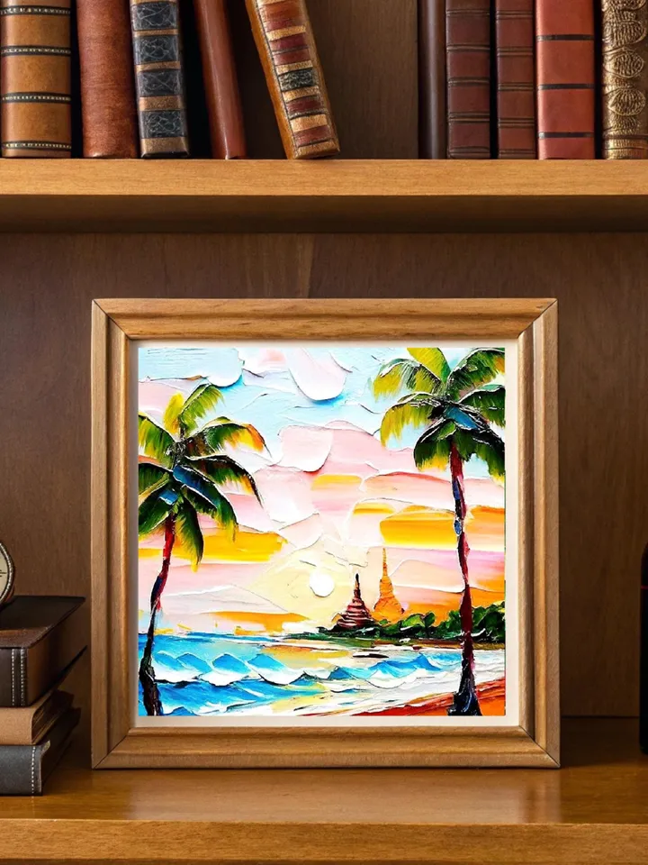 Thailand Painting Original Art Original Thailand Island Khao Phing Seascape Painting Wall Art Impressionist Art Gift by ArtProkopaloSv