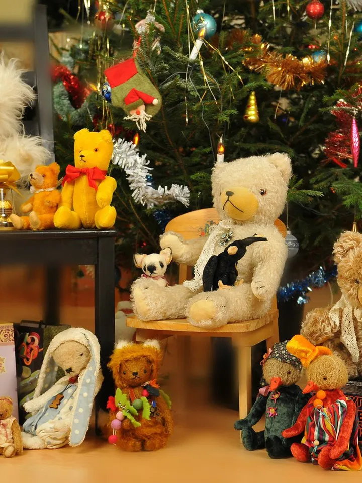 PDF E-pattern for 7.5" (19cm) Winter Bear/ Artist Teddy Bear Pattern/plump brown bear sewing instructions/anime bear toy