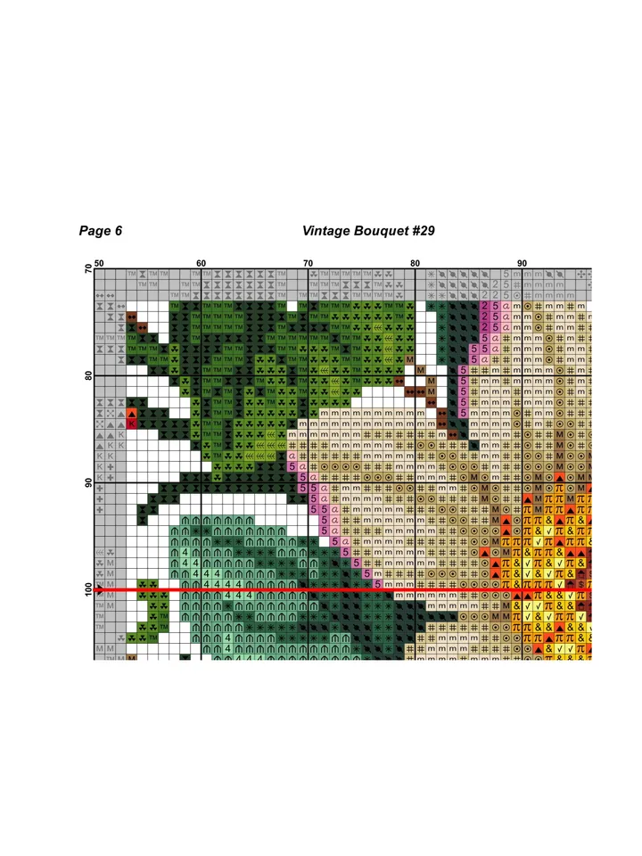 Berlin Woolwork Bouquet 29 Vintage Cross Stitch Pattern PDF