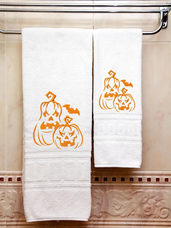 Halloween pumpkin machine embroidery pattern 5 size Halloween embroidery design, Spooky pumpkin embroidery pes instant download #R37