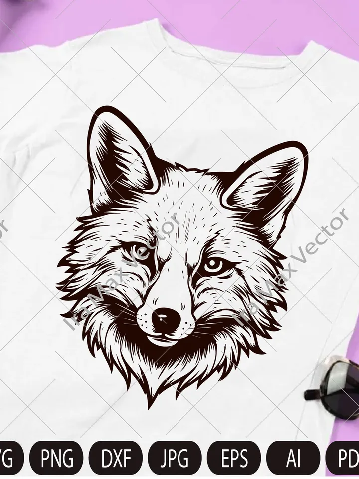 FOX Face svg / Fox Head svg / Fox svg /Fox Mascot svg / Fox Printable / INSTANT DOWNLOAD