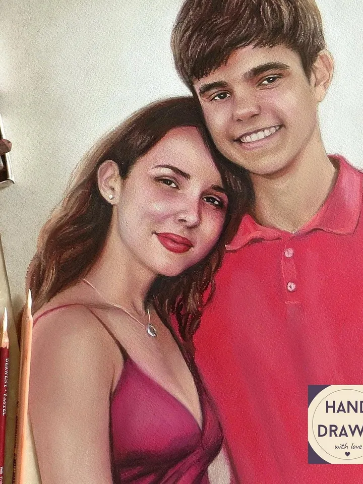 Portrait Painting in pastels | Hand drawn portraits from photos | Custom pastel portrait | Pastel Portrait From Photo