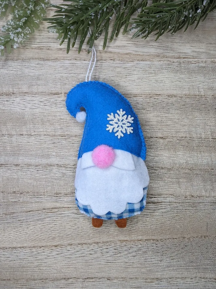 Holiday Gnomes, Felt Christmas Tree Decorations, Scandinavian Gnome, Christmas Gnomes, Swedish Gnome, Blue gnome, Set 3 toy