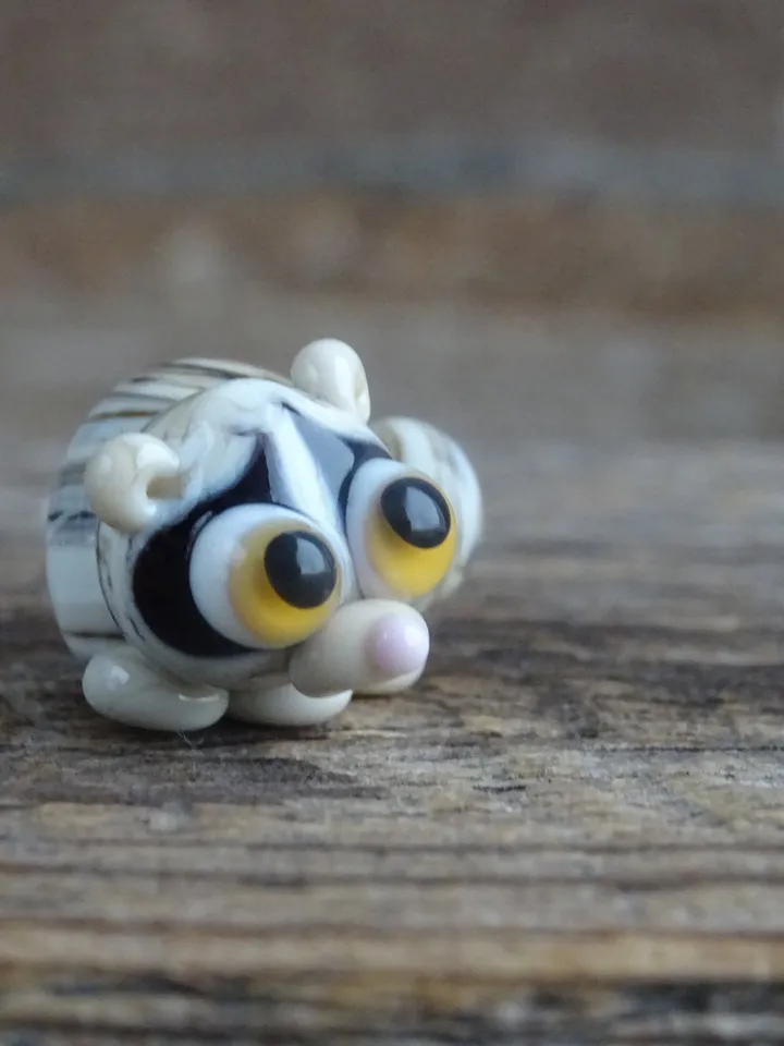 GLASS FIGURINES Lori lemur figurine Tiny lemur gifts miniature lemur decor Blown glass art sugar opossum ornaments Miniature lemur