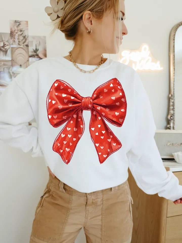 Valentine day Heart Coquette bow Png, Retro Valentine Shirt Design, Valentine Png, Valentine Love Png, Heart Valentine bow png