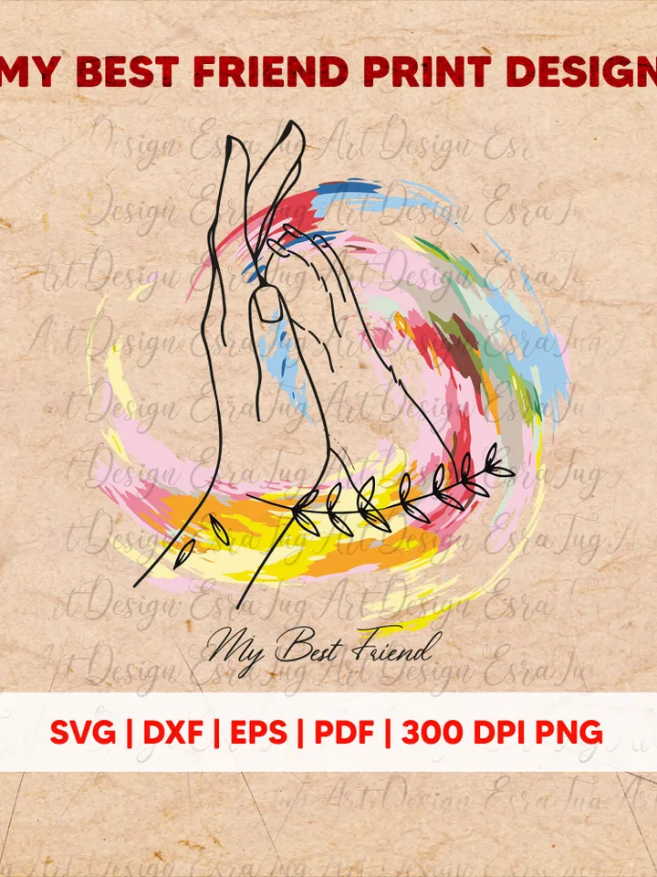 My Best Friend Design, Dog Lover Svg, Pet watercolor, Dog svg for cricut, Human and Dog Svg, I Love My Dog Svg, Cricut cut cutting clipart