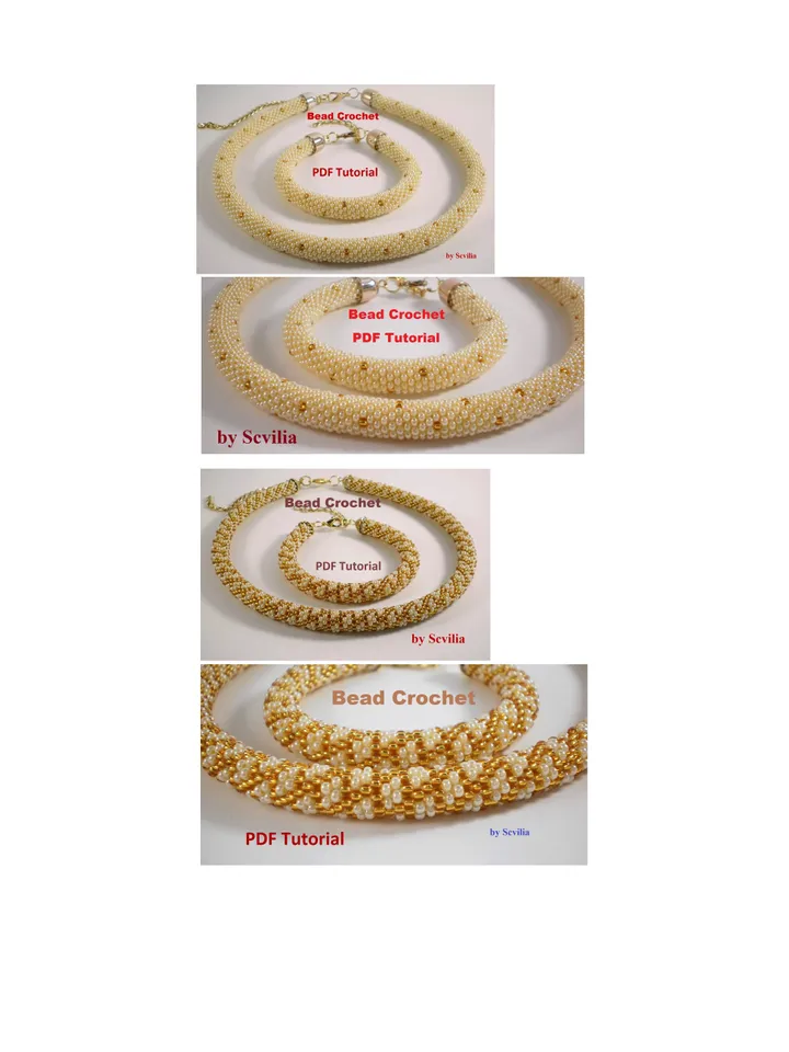 Bead crochet rope pattern for beading «Shine» necklace and bracelet, Tutorial Necklace DIY,beaded necklace, bead crocheting,PDF patterns