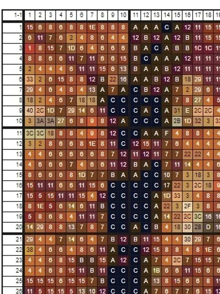 Cross stitch chart Autumn # 3 Printable PDF pattern
