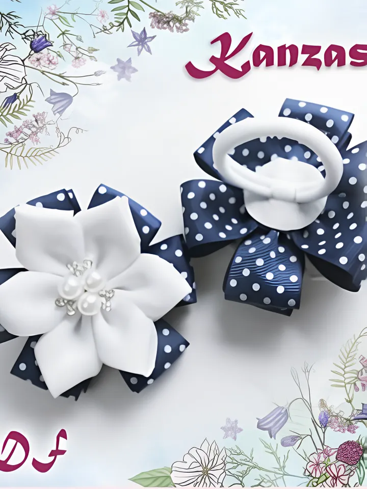 Kanzashi Flower Hair Scrunchie Tutorial
