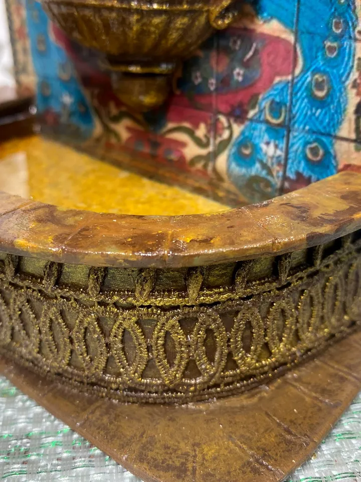 Fountain wall for a doll house. Doll mini. 1:12. Fountain for the puppet garden.