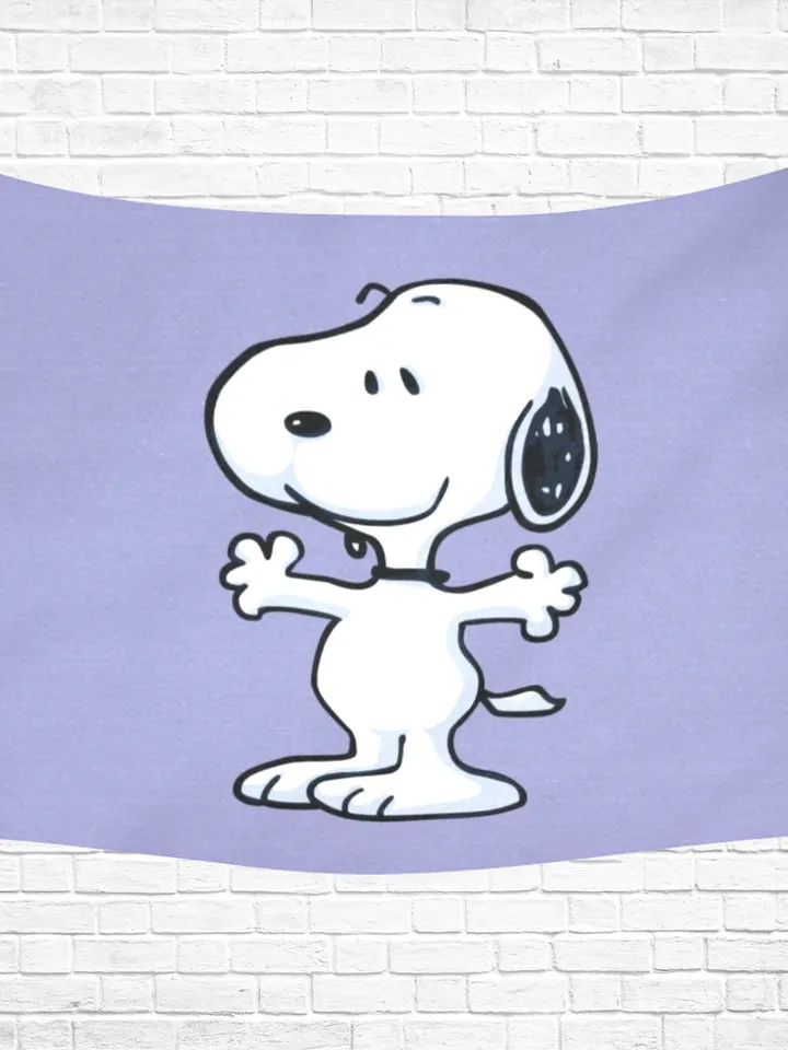 Snoopy Wall Tapestry, Cotton Linen Wall Hanging
