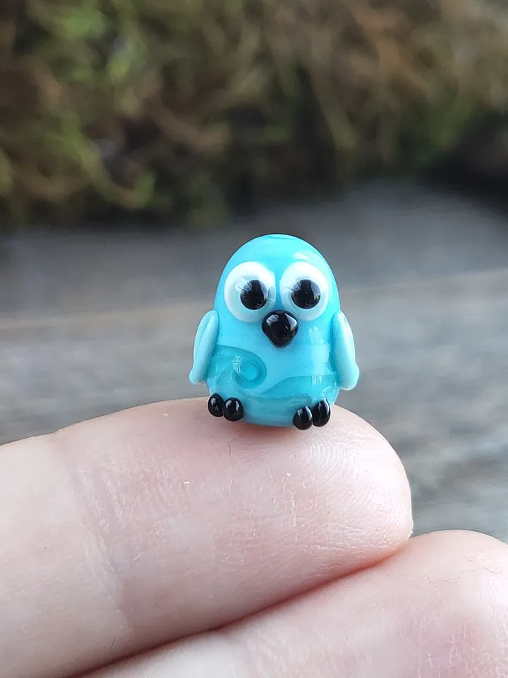 GLASS FIGURINES Tiny owl Miniature owl figurine Glass owl gifts Small owl sculpture Preschool graduation gifts Terrarium decoration