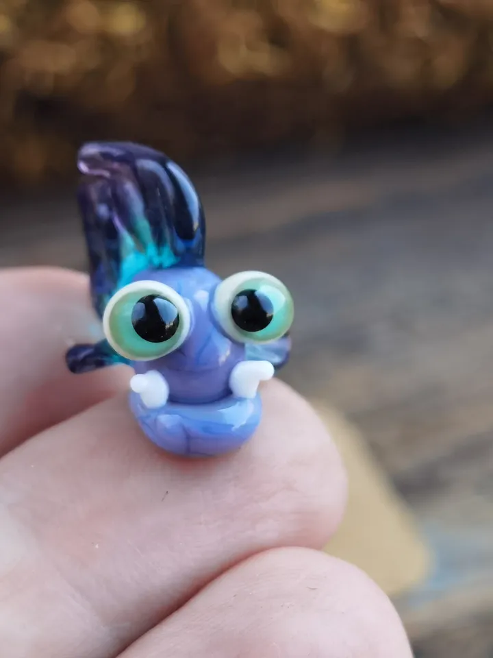 Glass Fish figurines Tiny fish Miniature fish Glass figurines Tiny glass animals Blown glass art Aquarium decor Dollhouse miniature