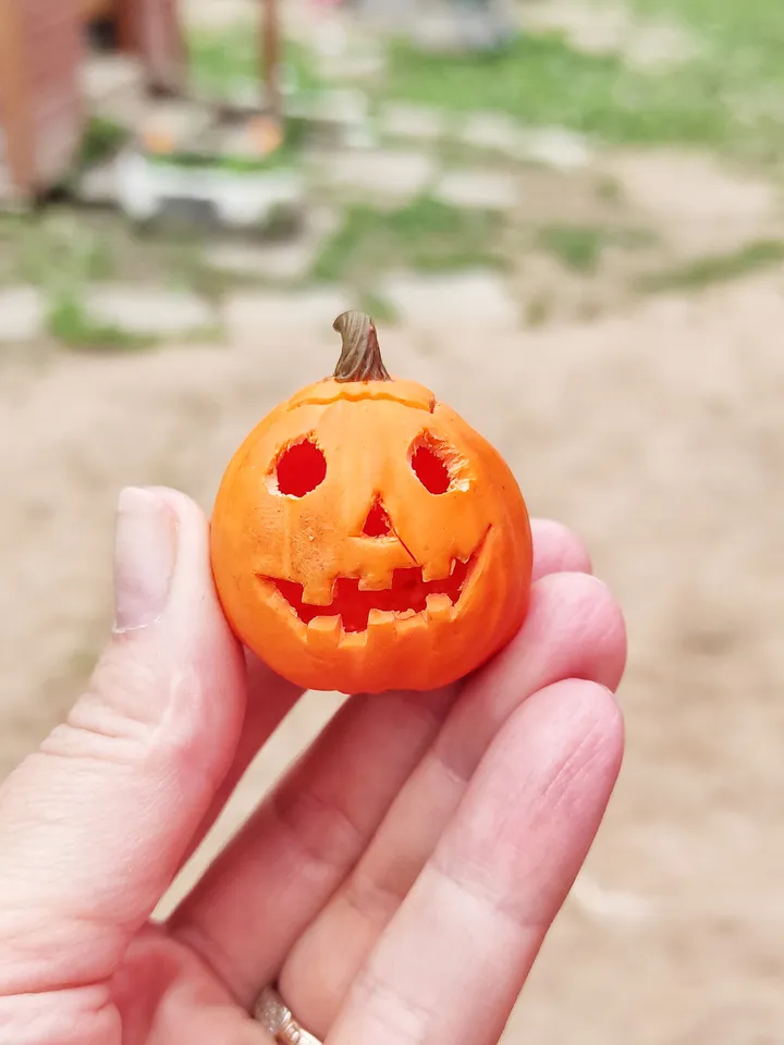 Miniature lantern, pumpkins for dolls, house decor, Halloween pumpkin, gift ideas, pumpkins for dollhouse, miniature