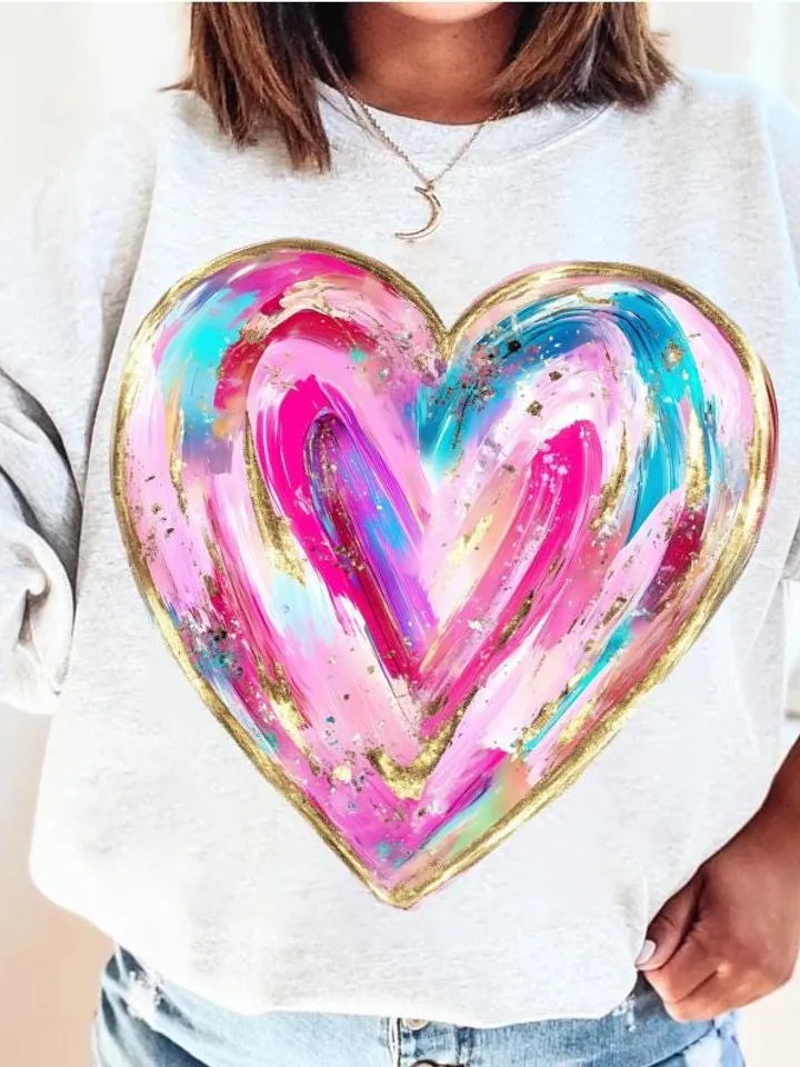 Valentines Day Heart Png, Brushstroke Valentines Png, Retro Valentine Png, Pink, Love Png, Girls Valentine Png, Valentine Shirt Design