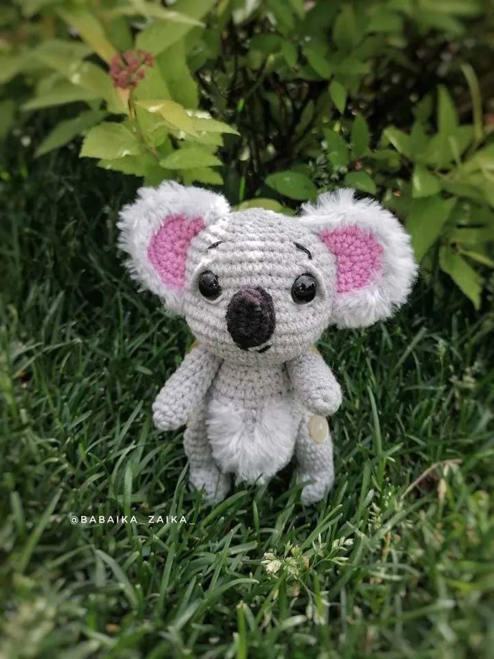 PDF Crochet Pattern Cute Koala, Small Toy Pattern, Animal Pattern, Amigurumi bear pattern, tutorial bear in Eng, Valentine's day gift