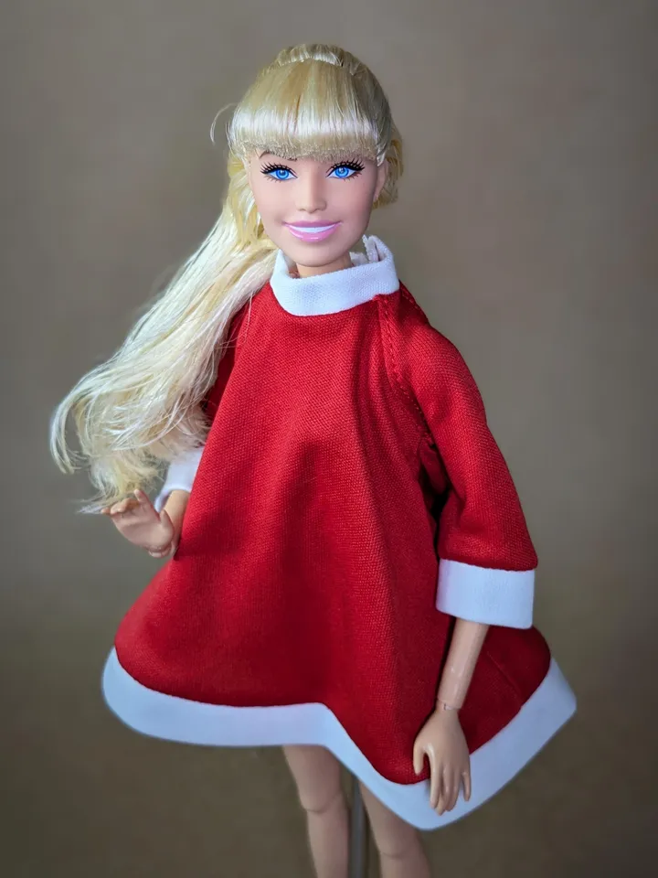 Mrs. Claus Santa Christmas costume for 1/6 scale fashion female dolls