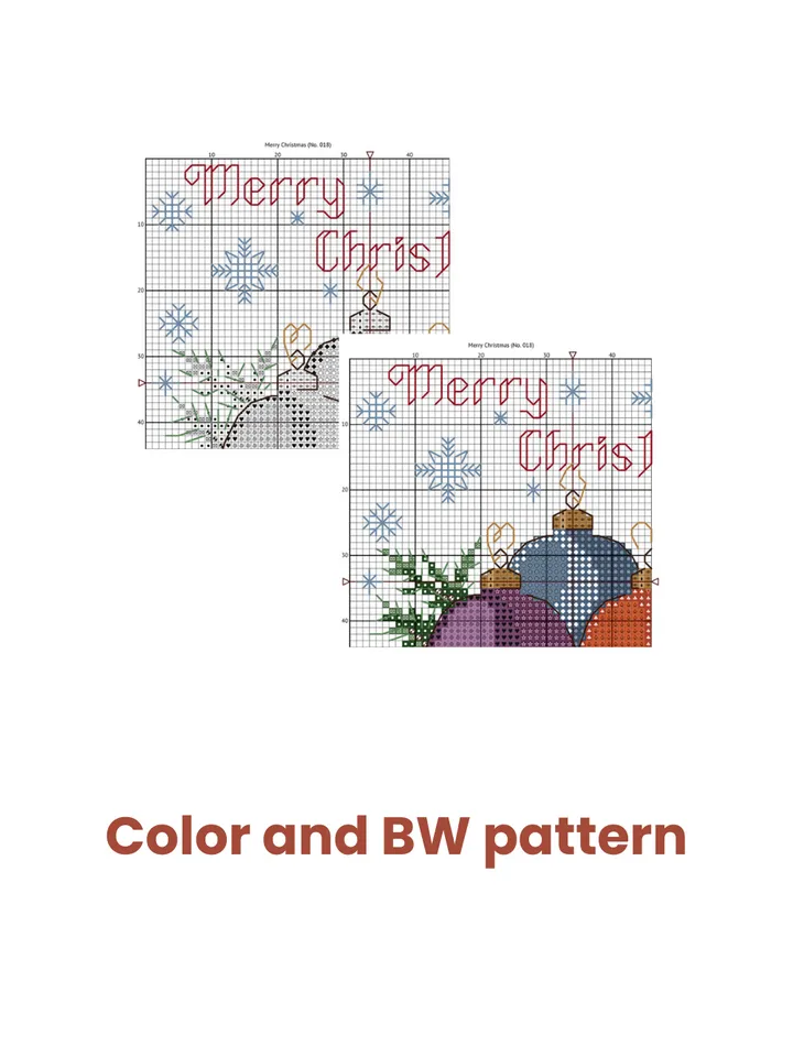 Cross stitch pattern Christmas, digital cross stitch chart PDF, instant download