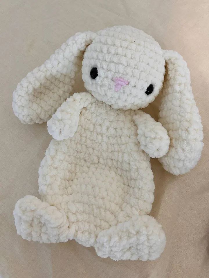 Crochet bunny lovey pattern amigurumi rabbit plushie tutorial