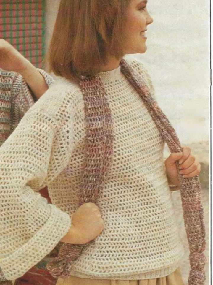 Sweater pattern, mesh summer simple sweater pattern pdf, lace sweater crochet pattern, instant download