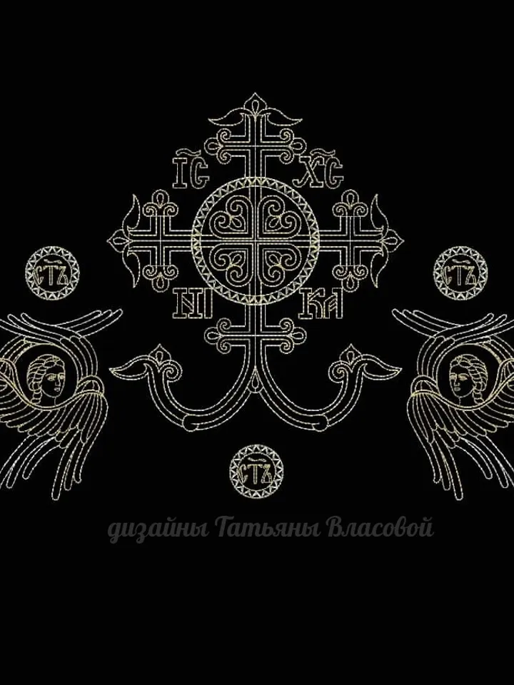 Contour design for machine embroidery
