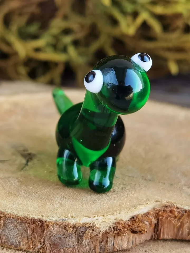 DINOSAUR ORNAMENTS Dinosaur figurine Glass dinosaur decor Miniature Dinosaur gift Dino figurine Glass figurines Tiny glass animals Terrarium
