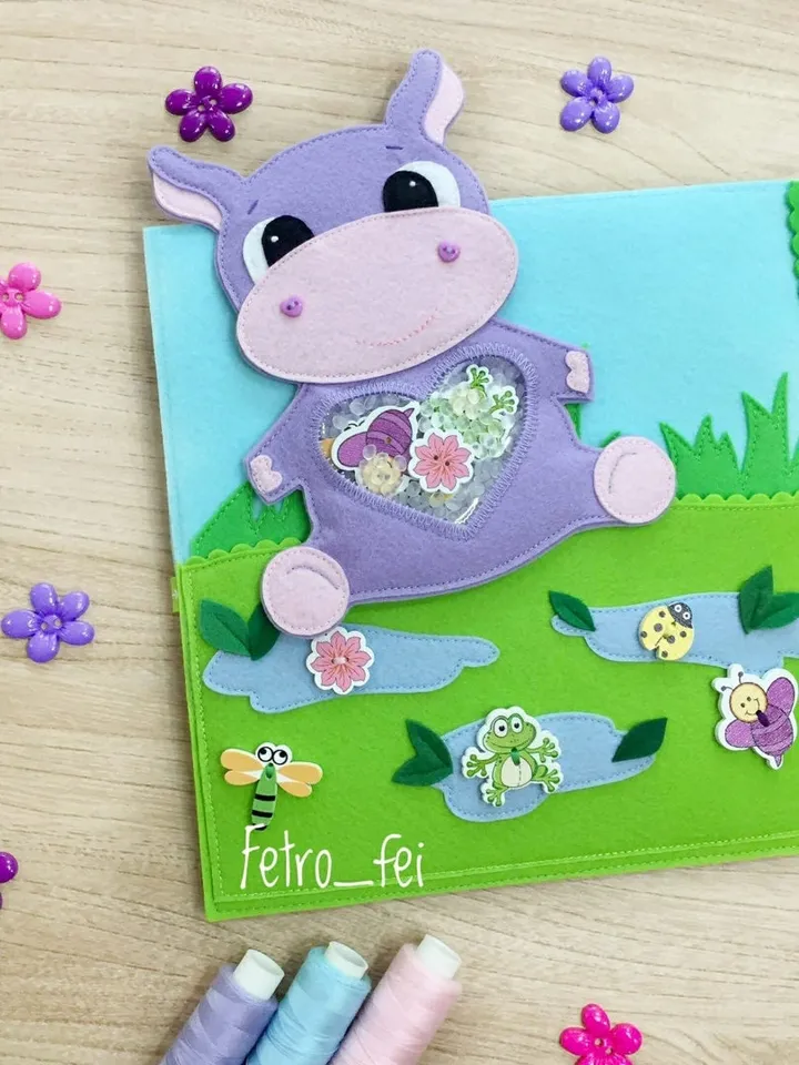 Animals Quiet book Pattern PDF, Felt book pattern, Soft montessori book template, Quiet book sewing ideas for baby 1, 2, 3 year old