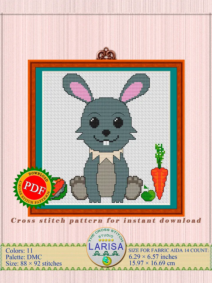 Hare Cross Stitch Pattern | Enchanting Hare Cub Chart