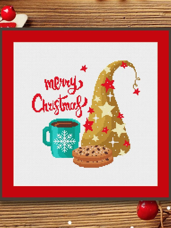 Merry Christmas Cross Stitch Pattern, Christmas Cross Stitch Pattern, Christmas Cookies Cross Stitch Pattern, Christmas Pattern #hld016