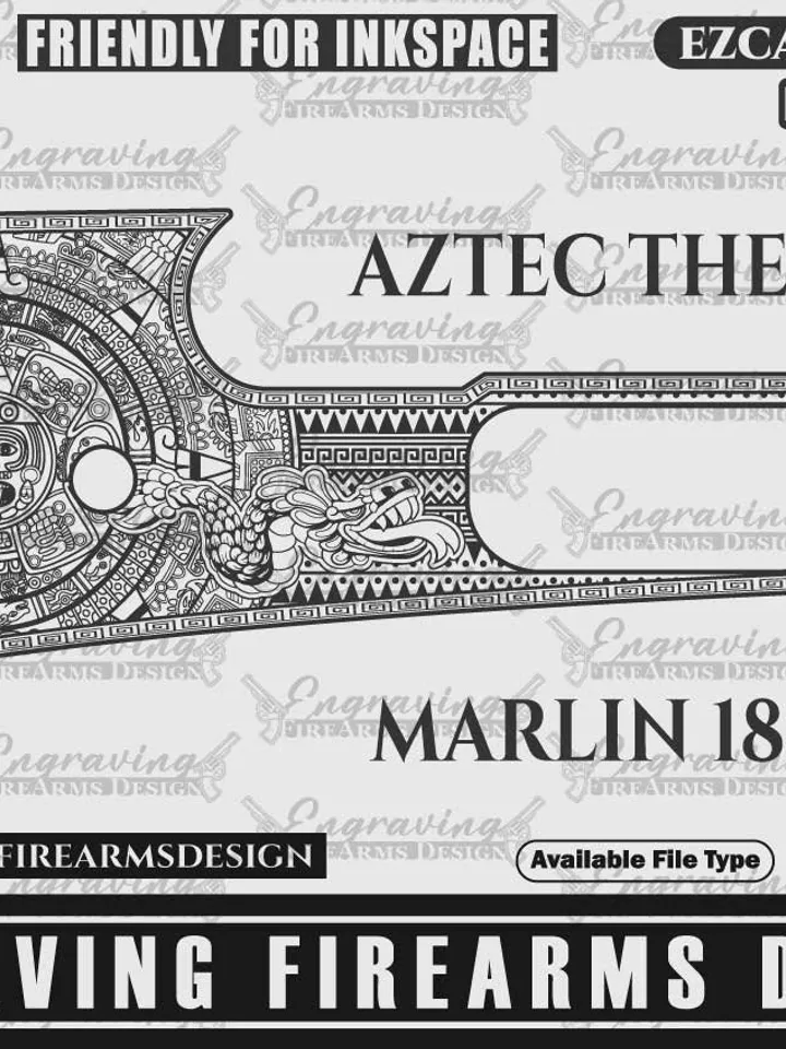 Engraving Firearms Design Marlin 1895 SBL AZTEC Design