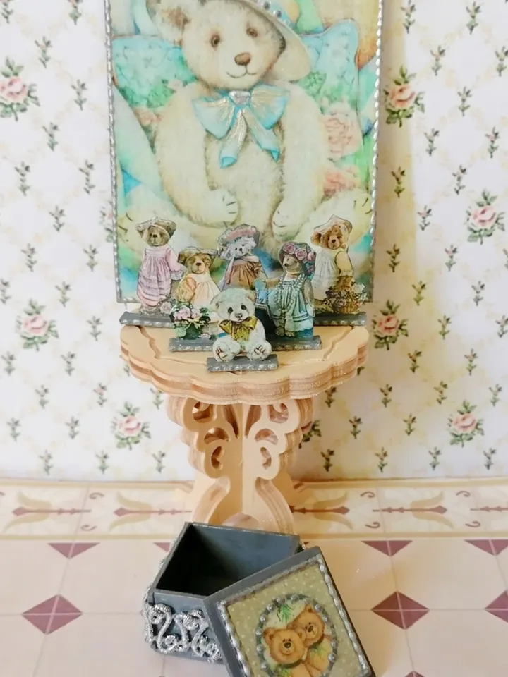 DIGITAL DOWNLOAD FOR PRINT. Sets with figurines.1:12. Dollhouse miniature.
