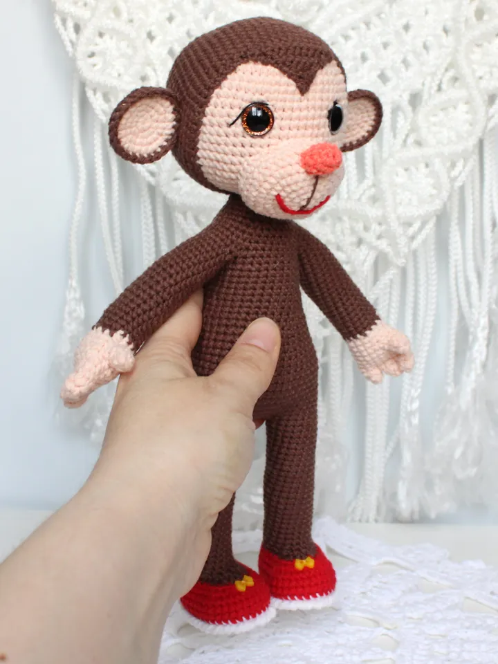 Monkey crochet pattern PDF in English - Amigurumi toy crochet tutorial
