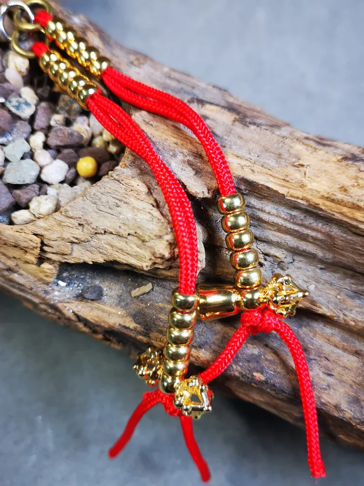 Gandhanra Handmade 5mm Gilded Tibetan Buddhist Prayer Bead Counters for 8-15mm Mala