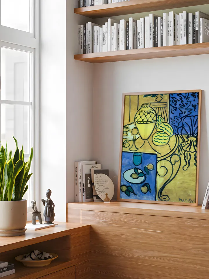 Henri Matisse Print, Yellow Interior Still Life Artwork, Modern Abstract Wall Art, Iconic Matisse Style Home Decor, Instant Download, HMS6