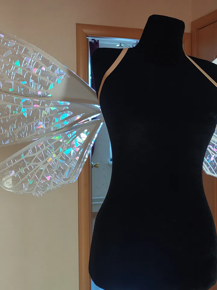 Rainbow holographic fairy wings