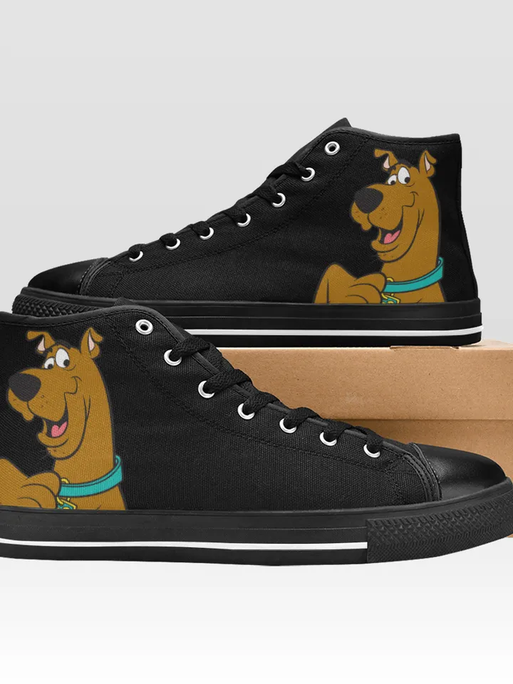 Scooby Doo Shoes, High-Top Sneakers, Handmade Footwear